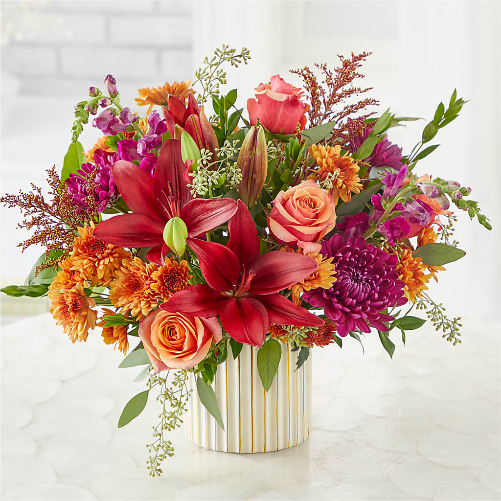 Burgundy Landscape Bouquet –  Open Blooms Chantilly, Chantilly VA