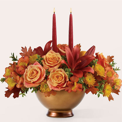 Harvest Table Centerpiece –  Open Blooms Chantilly, Chantilly VA
