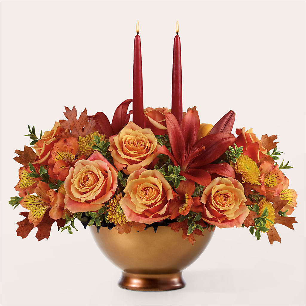 Harvest Table Centerpiece –  Open Blooms Chantilly, Chantilly VA