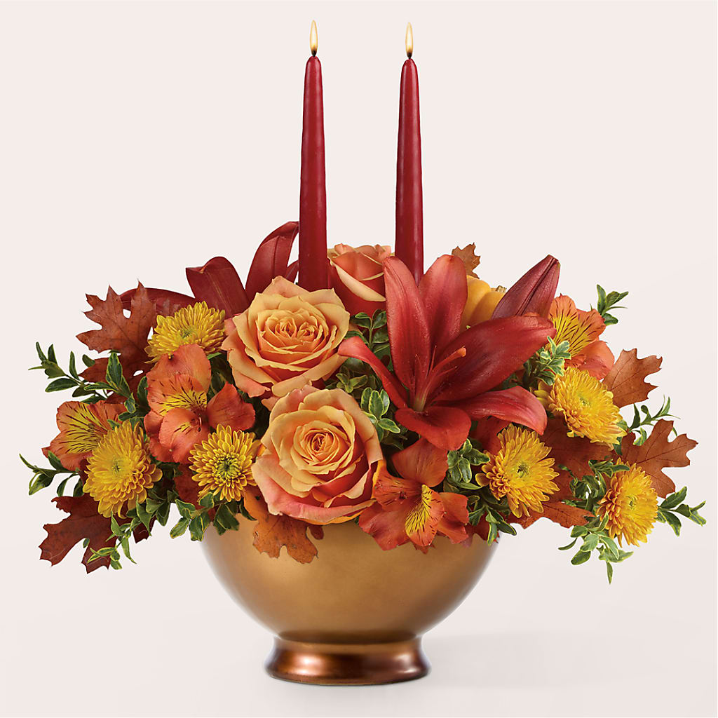 Harvest Table Centerpiece –  Open Blooms Chantilly, Chantilly VA