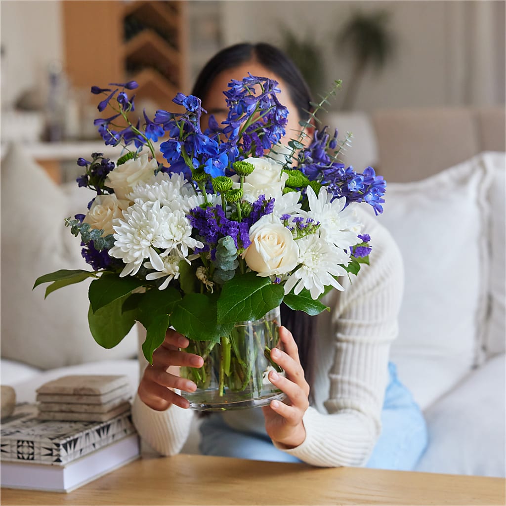 Cerulean Waves Bouquet –  Open Blooms Chantilly, Chantilly VA