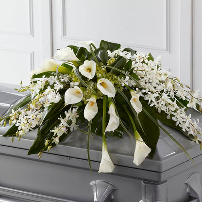 Angel Wings Casket Spray –  Open Blooms Chantilly, Chantilly VA