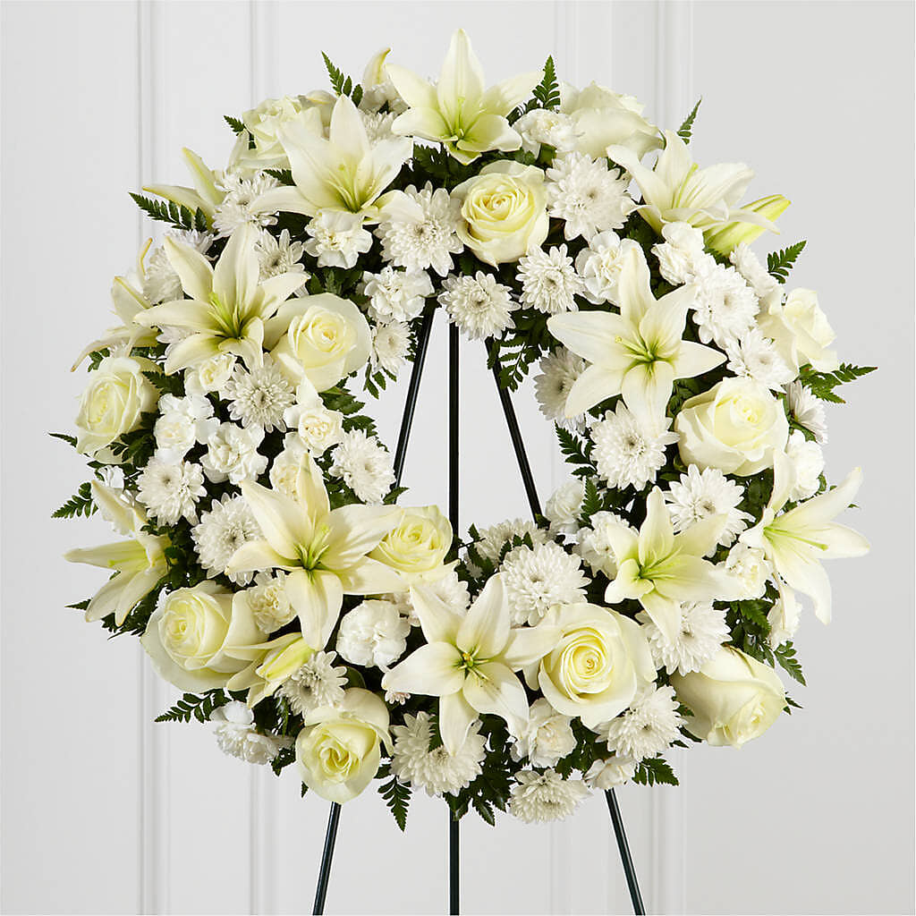 Treasured Tribute Wreath –  Open Blooms Chantilly, Chantilly VA