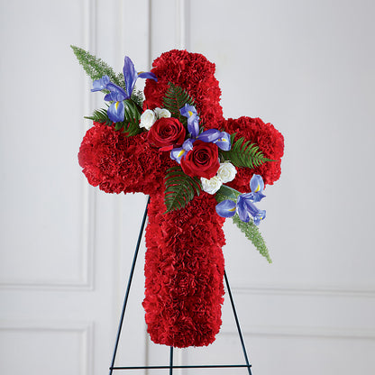 Faithful Hero Floral Cross –  Open Blooms Chantilly, Chantilly VA