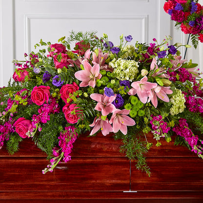 Radiant Tribute Casket Spray –  Open Blooms Chantilly, Chantilly VA