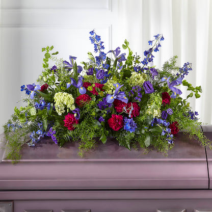 Always Treasured Casket Spray –  Open Blooms Chantilly, Chantilly VA