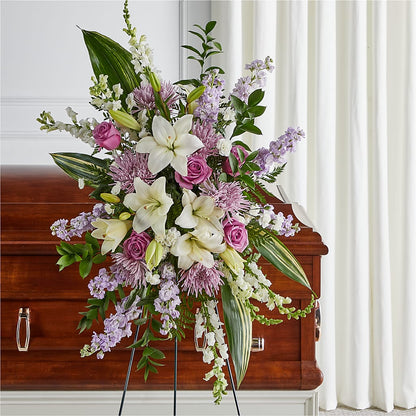 Grateful Hearts Standing Spray –  Open Blooms Chantilly, Chantilly VA