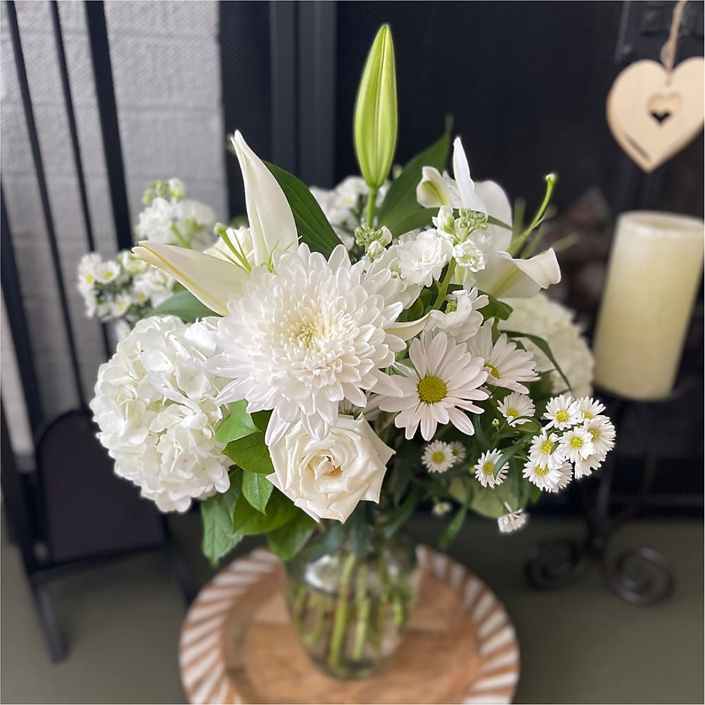 Classic Ivory – A Florist Original –  Open Blooms Chantilly, Chantilly VA