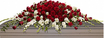 Garden of Grandeur Casket Spray –  Open Blooms Chantilly, Chantilly VA
