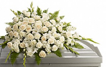 Silken Serenity Casket Spray –  Open Blooms Chantilly, Chantilly VA