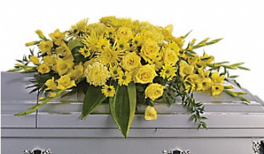 Graceful Grandeur Casket Spray –  Open Blooms Chantilly, Chantilly VA