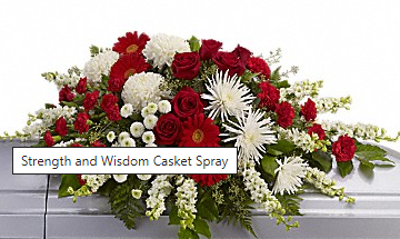 Strength and Wisdom Casket Spray –  Open Blooms Chantilly, Chantilly VA