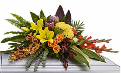 Island Memories Casket Spray –  Open Blooms Chantilly, Chantilly VA