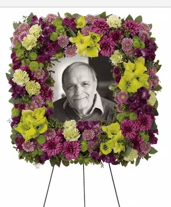 Mosaic of Memories Square Easel Wreath –  Open Blooms Chantilly, Chantilly VA