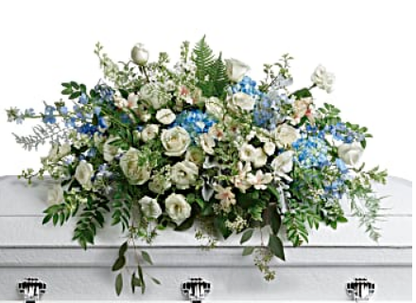 Tender Remembrance Casket Spray –  Open Blooms Chantilly, Chantilly VA