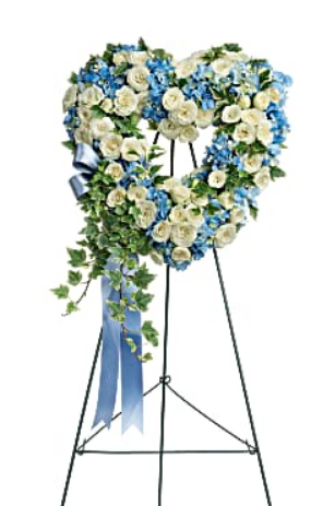 PURE HEART STANDING SPRAY –  Open Blooms Chantilly, Chantilly VA