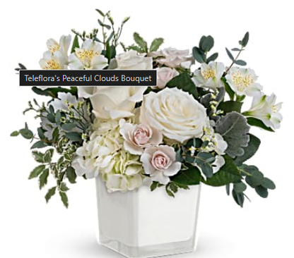 Teleflora's Peaceful Clouds Bouquet –  Open Blooms Chantilly, Chantilly VA