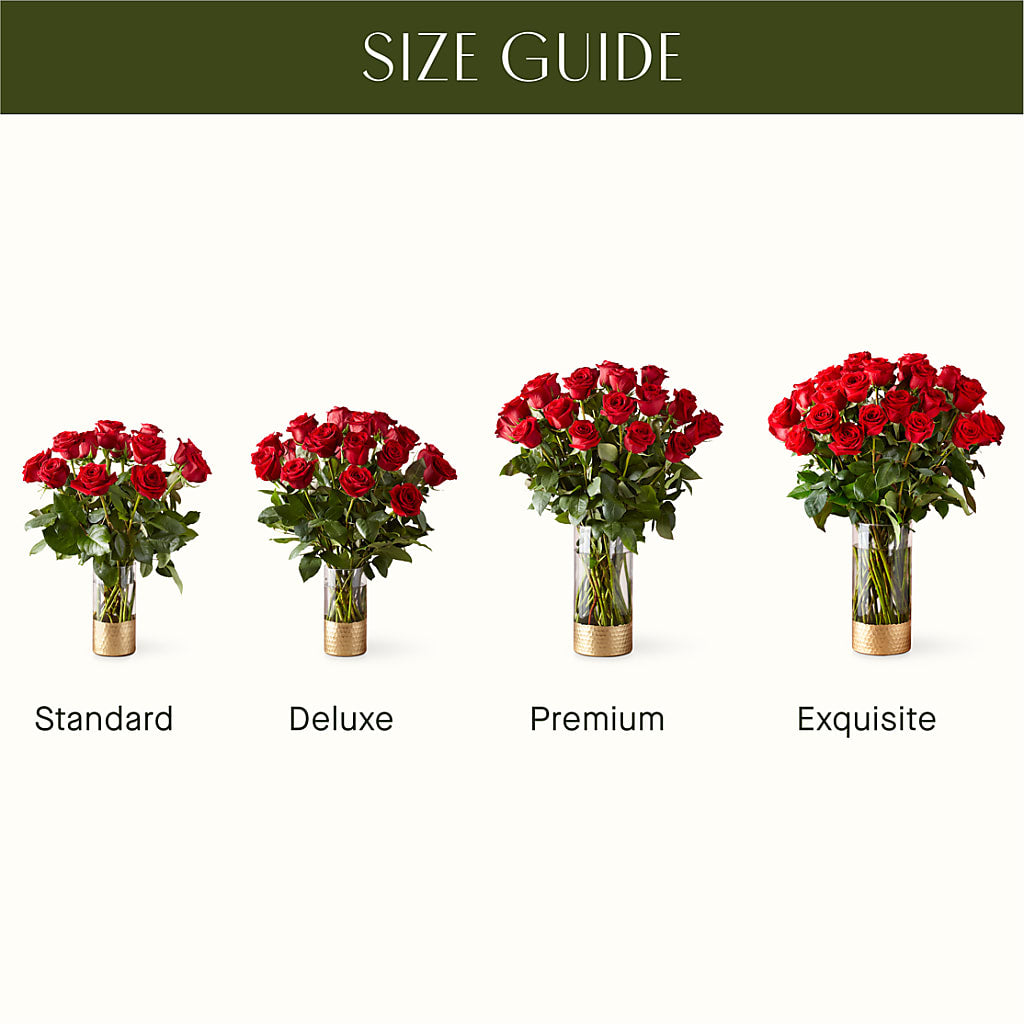 Classic Love Red Rose Bouquet –  Open Blooms Chantilly, Chantilly VA