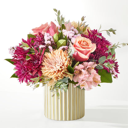 Berry Cobbler Bouquet with Ivory Vase –  Open Blooms Chantilly, Chantilly VA