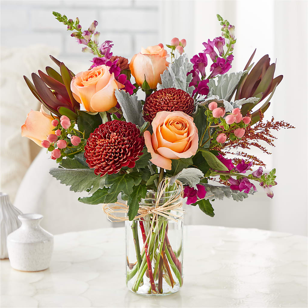 Moody Hues Bouquet –  Open Blooms Chantilly, Chantilly VA