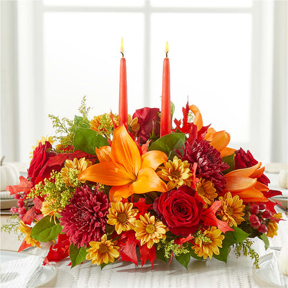 Autumn's Embrace Centerpiece –  Open Blooms Chantilly, Chantilly VA