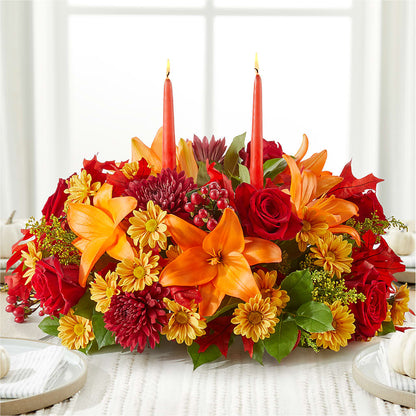 Autumn's Embrace Centerpiece –  Open Blooms Chantilly, Chantilly VA