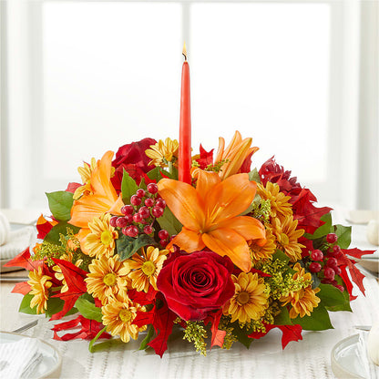 Autumn's Embrace Centerpiece –  Open Blooms Chantilly, Chantilly VA