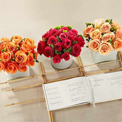 Dawn Rose Centerpiece –  Open Blooms Chantilly, Chantilly VA